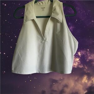 Old Navy Women's Cream Athletic Crop Top